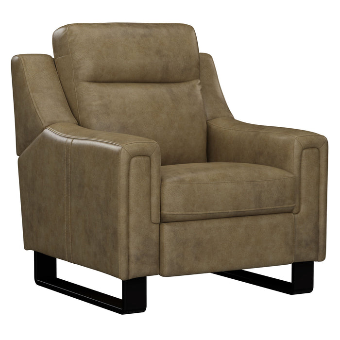 Teagan - Dual Power Recliner Leather - Barrel Brown