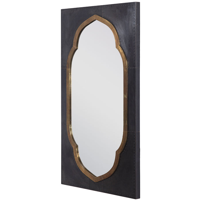 Saul - Round Mirror - Black