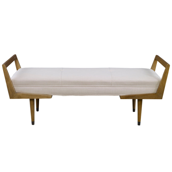 Waylon - Modern Bench - Ivory