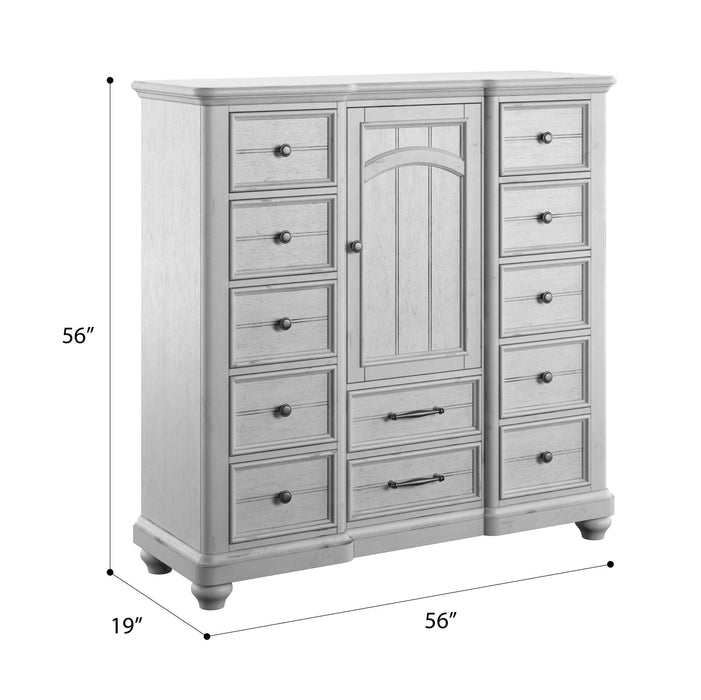 Mariano - 12 Drawer Master Chest With Cabinet - Gray