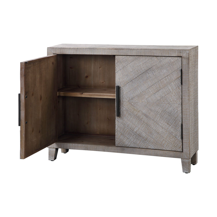 Adalind - Washed Accent Cabinet - White Washed