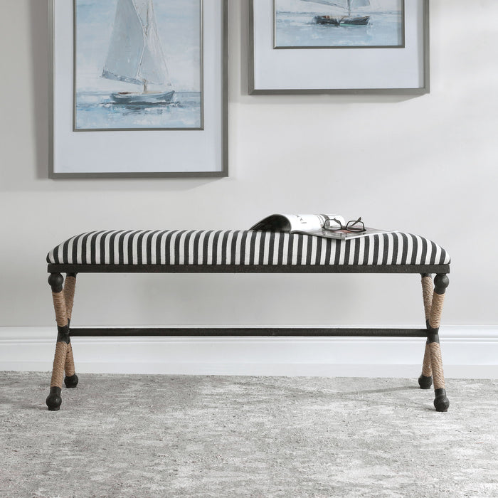 Braddock - Striped Bench - Black