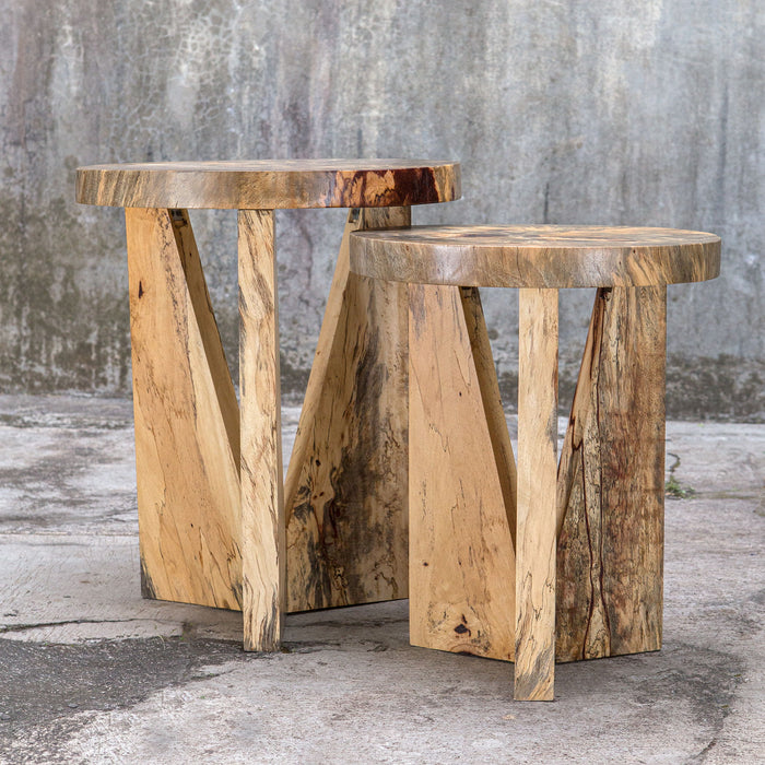 Nadette - Natural Nesting Tables (Set of 2) - Light Brown