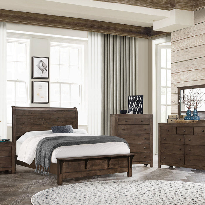 Ashton Hills - King Bed - Ash Brown