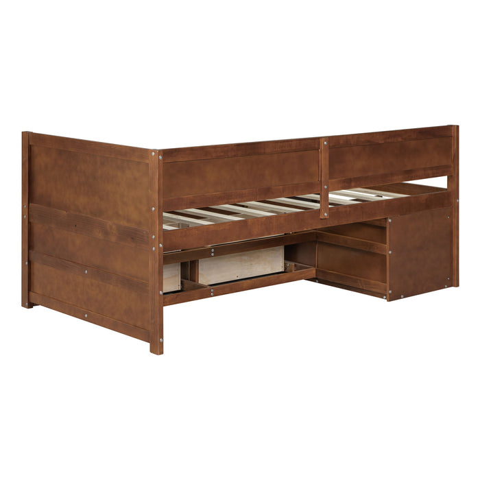 Daybed With Drawers And Shelves
