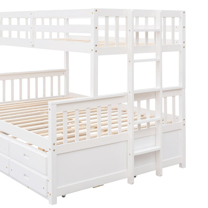 Bunk Bed With Twin Size Trundle And Drawers