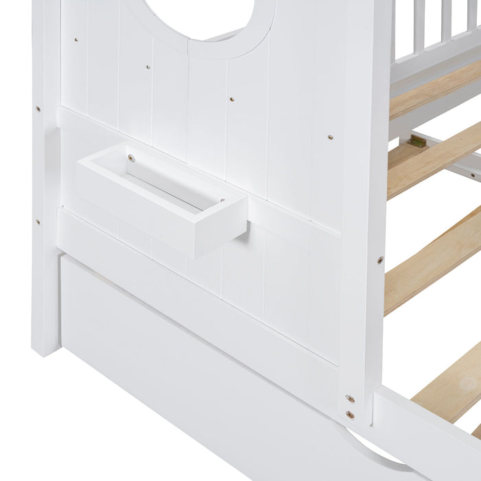 Modern Design House Bed With Storage Shelf