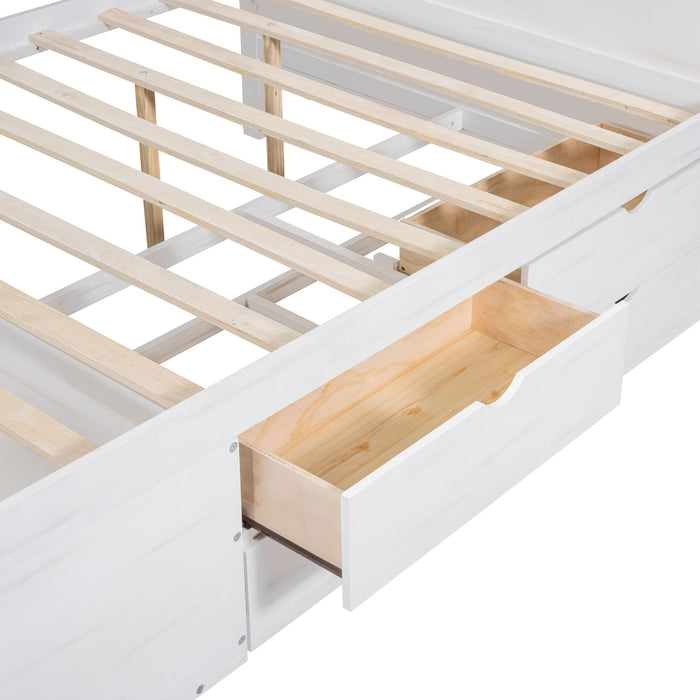 Daybed With Drawers And Shelves