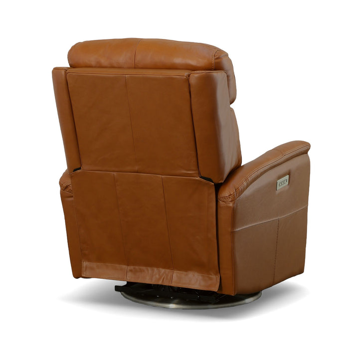 View - Swivel Power Recliner with Power Headrest & Lumbar