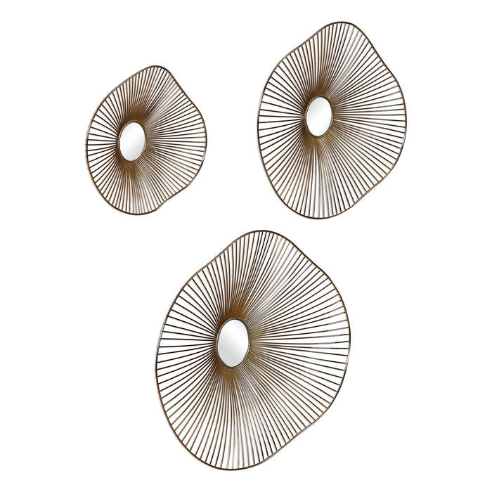 Avarie - Metal Wall Art (Set of 3) - Gold