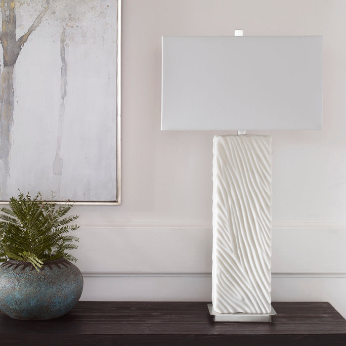 Pillar - Marble Table Lamp - White