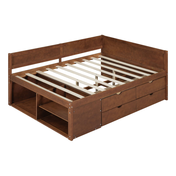 Daybed With Drawers And Shelves