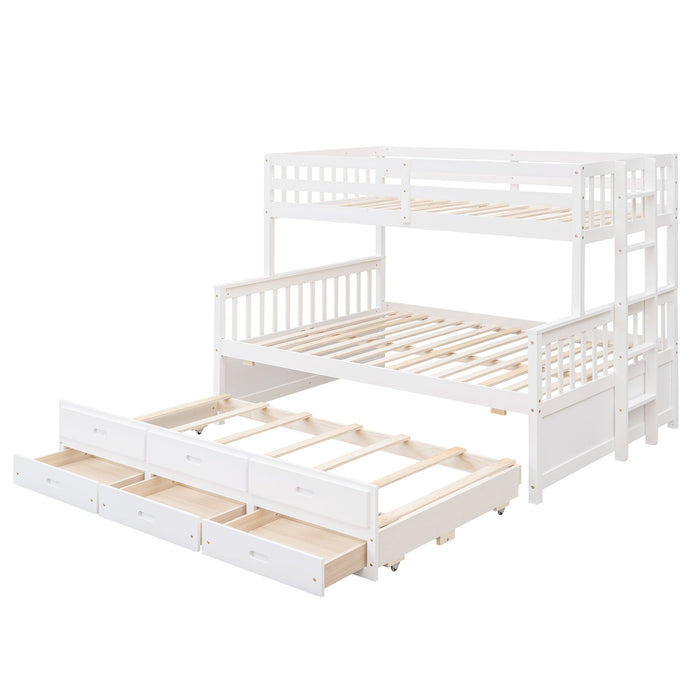 Bunk Bed With Twin Size Trundle And Drawers