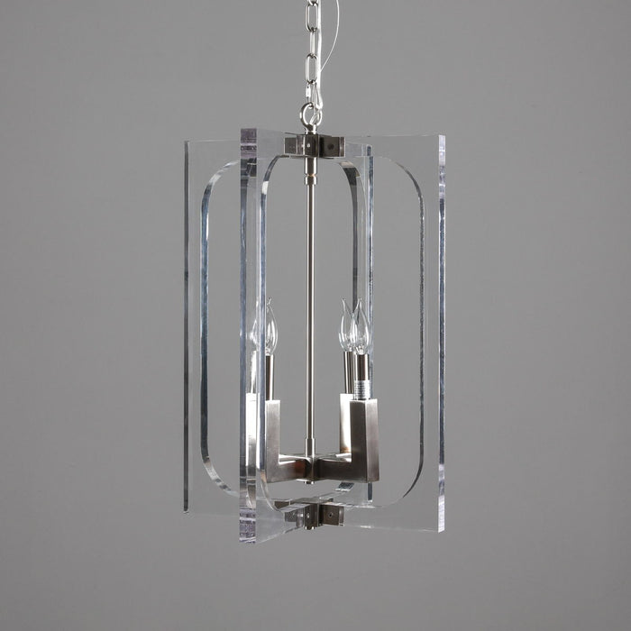 Ellison - Chandelier With Bulb - Pearl Silver