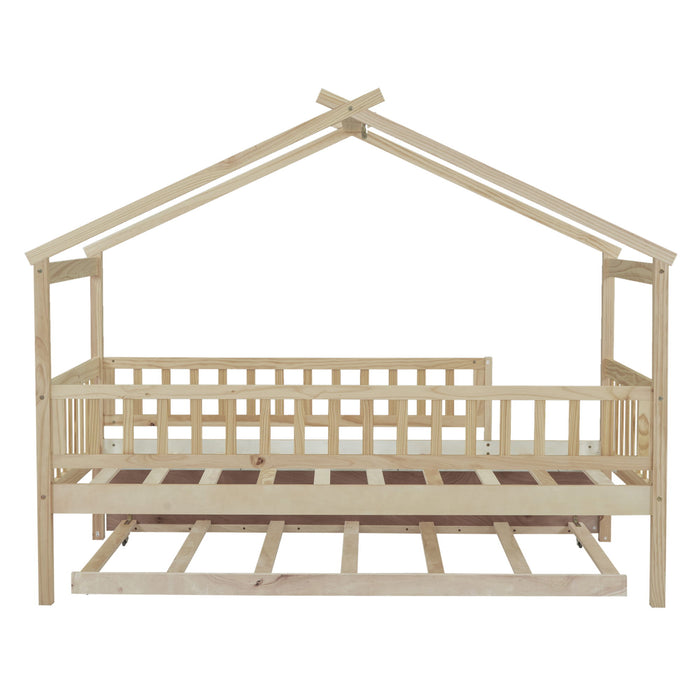 Creativity House Bed With Twin Size Trundle