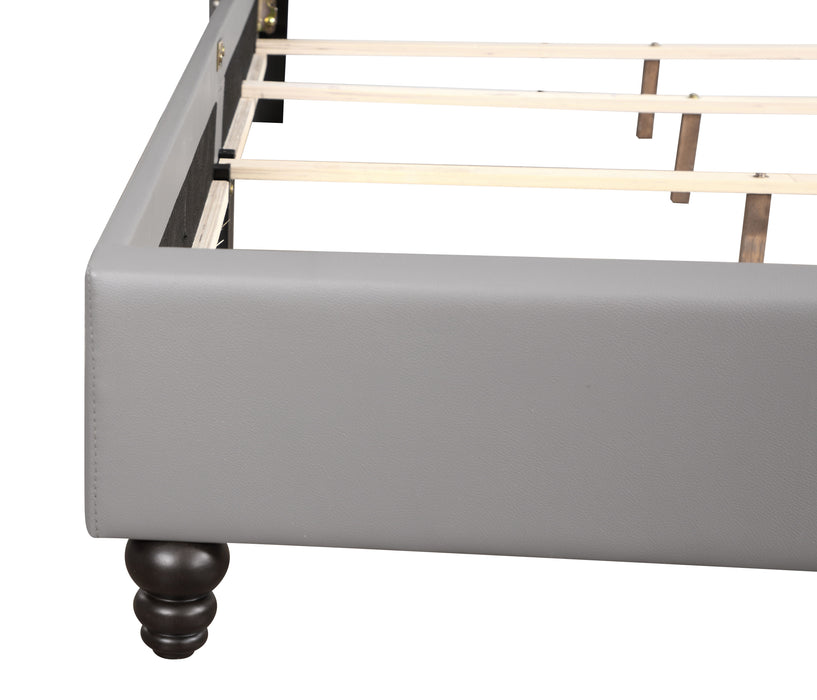 Upholstered Velvet Bed Transitional