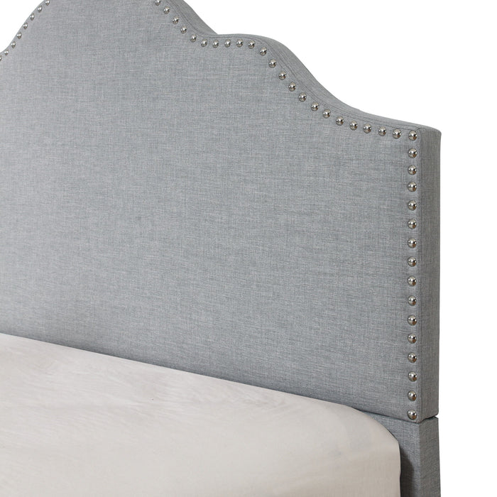 Madison - Uhpolstered Queen Bed - Light Gray