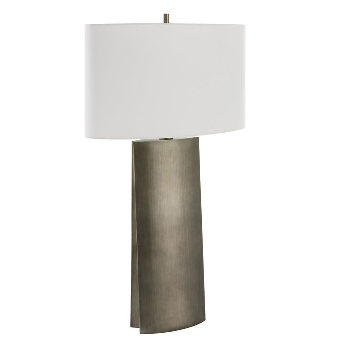 V-Groove - Modern Table Lamp - Dark Gray