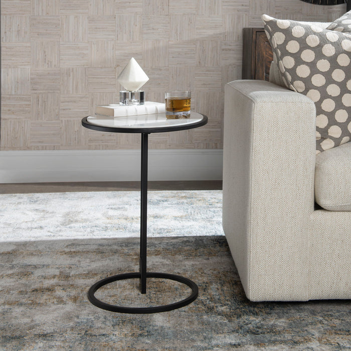 Twofold - White Marble Accent Table