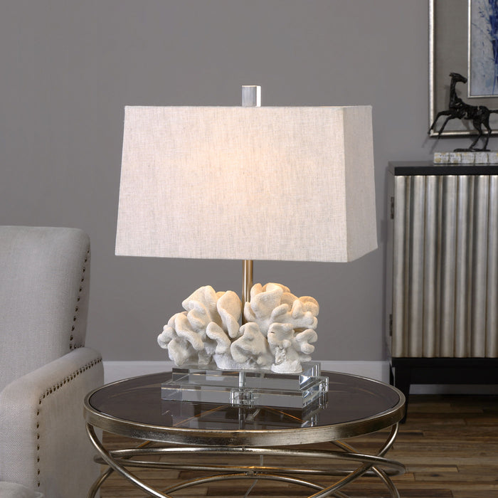 Coral - Sculpture Table Lamp - White