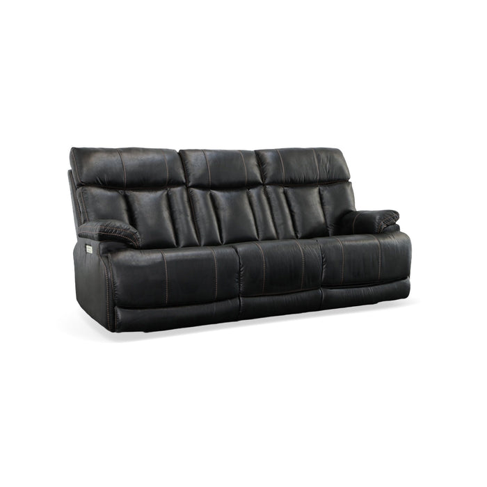 Clive - Power Reclining Sofa with Power Headrests & Lumbar - Dark Brown