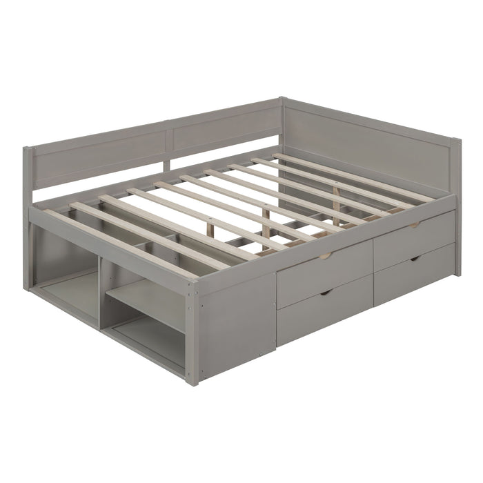 Daybed With Drawers And Shelves