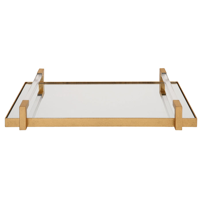 Deki - Mirrored Tray - Gold