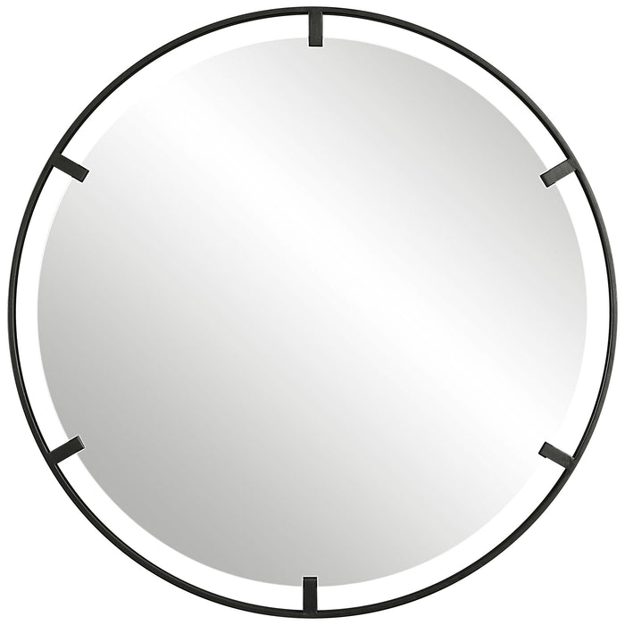 Cashel - Round Iron Mirror - Black