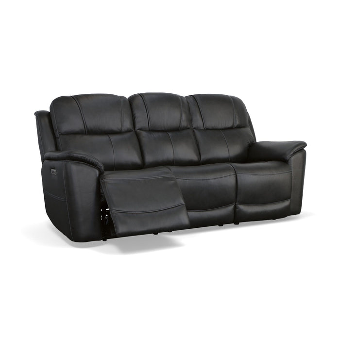 Crew - Power Reclining Sofa With Power Headrests & Lumbar - Black