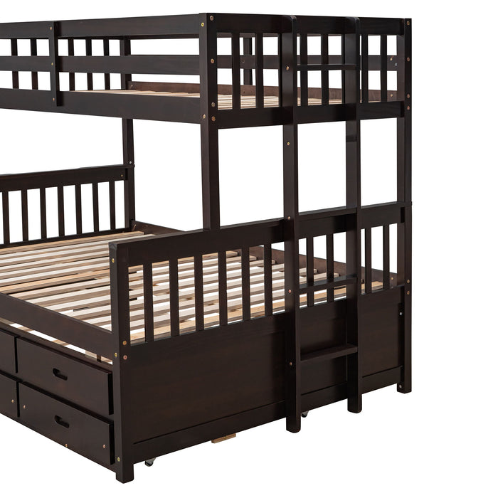 Bunk Bed With Twin Size Trundle And Drawers