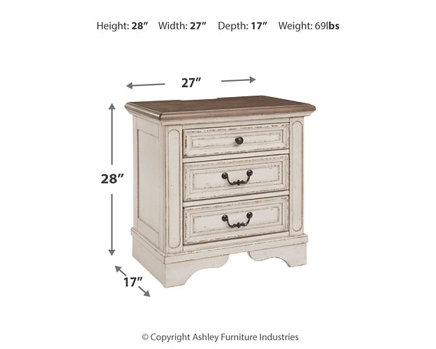 Ashley Express - Realyn Three Drawer Night Stand