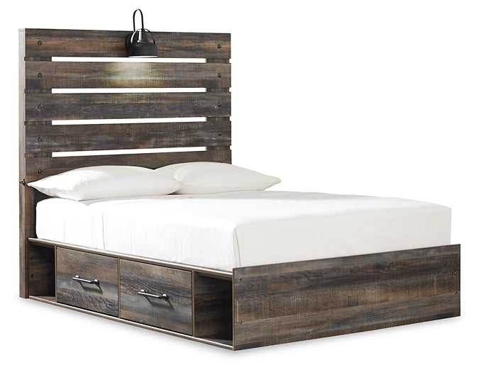 Drystan  Panel Bed With 2 Storage Drawers