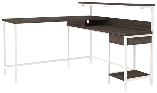 Ashley Express - Dorrinson L-Desk with Storage