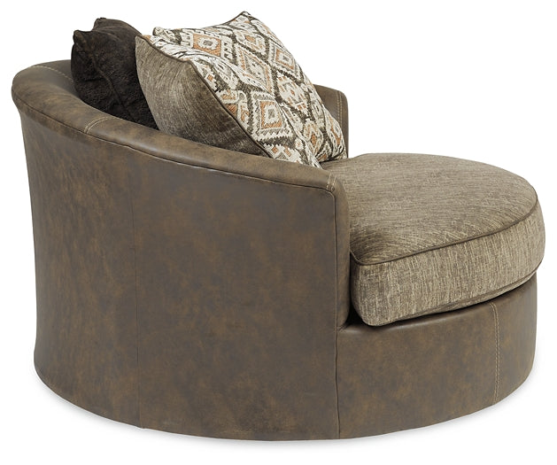 Abalone Oversized Swivel Accent Chair