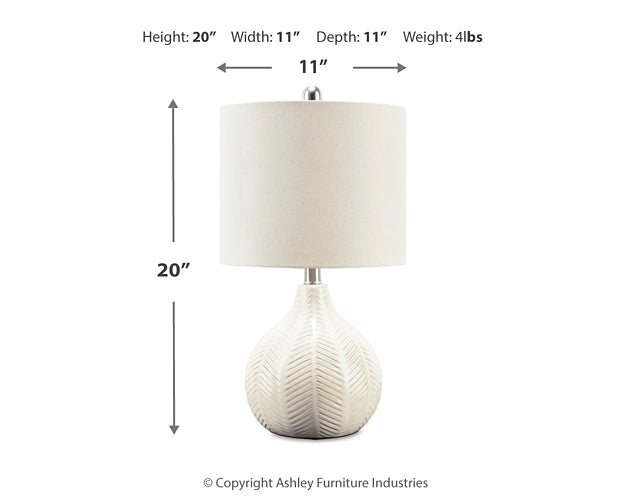 Ashley Express - Rainermen Ceramic Table Lamp (1/CN)