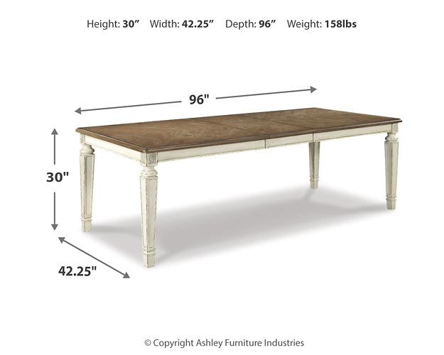 Realyn Dining Table and 8 Chairs