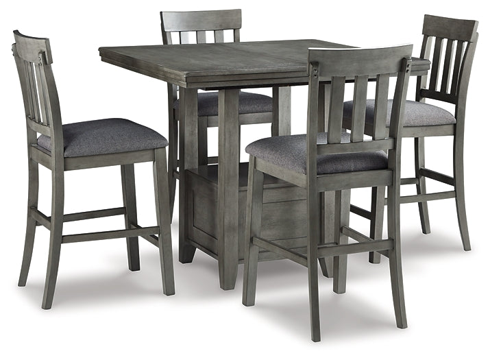 Ashley Express - Hallanden Counter Height Dining Table and 4 Barstools