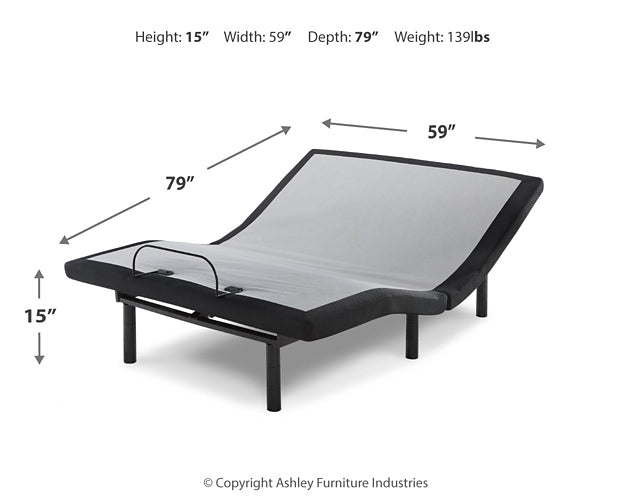 Ashley Express - 10 Inch Chime Memory Foam Mattress with Adjustable Base