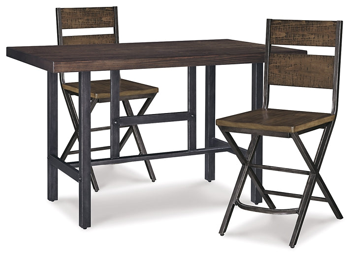 Ashley Express - Kavara Counter Height Dining Table and 2 Barstools