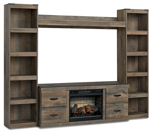 Ashley Express - Trinell 4-Piece Entertainment Center with Electric Fireplace