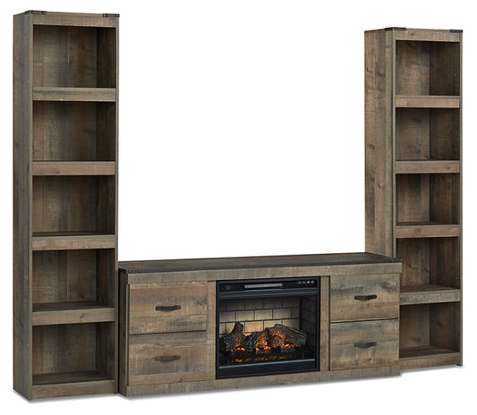 Ashley Express - Trinell 3-Piece Entertainment Center with Electric Fireplace