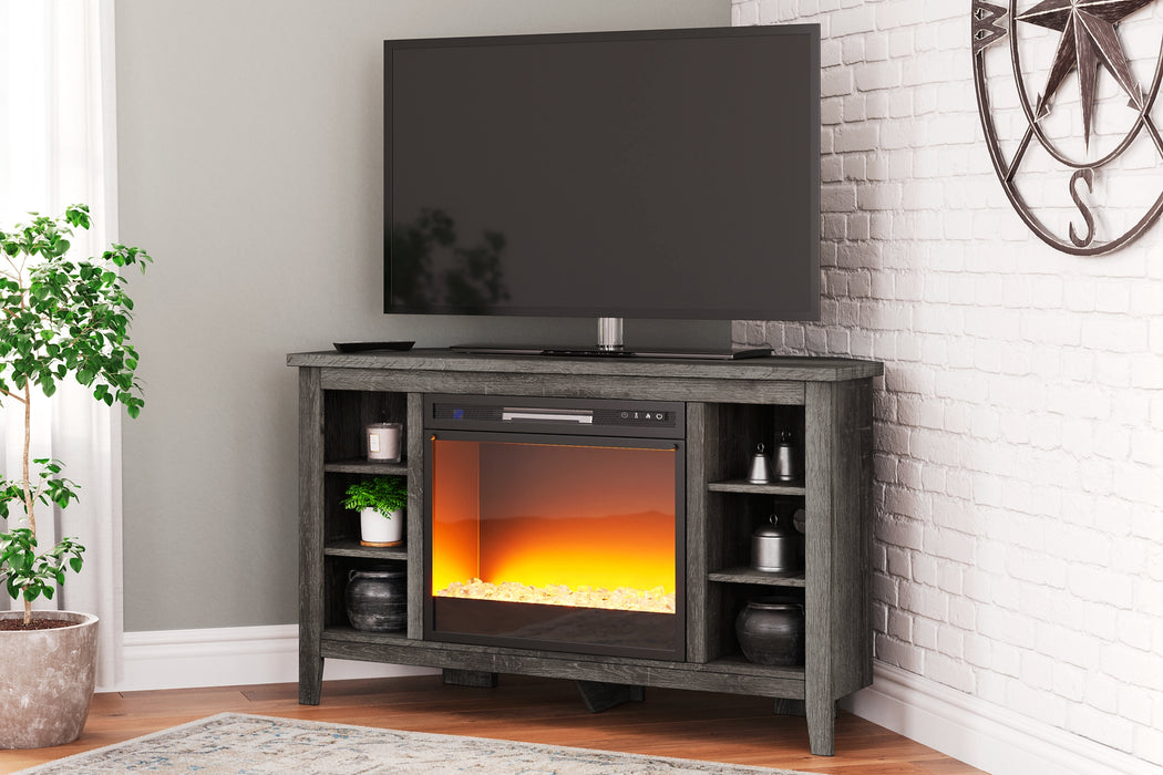 Ashley Express - Arlenbry Corner TV Stand with Electric Fireplace