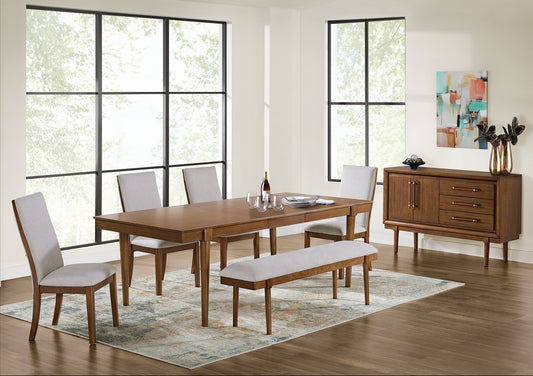 Lyncott Dining Table and 4 Chairs and Bench