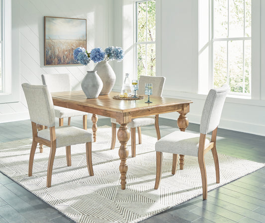 Rybergston Dining Table and 4 Chairs