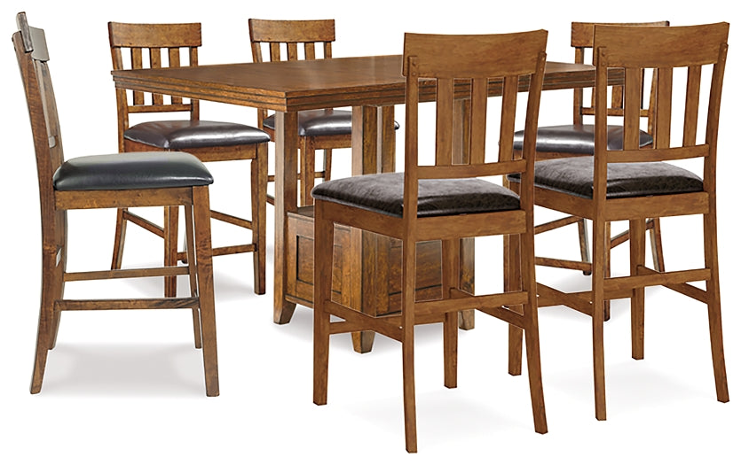 Ashley Express - Ralene Counter Height Dining Table and 6 Barstools