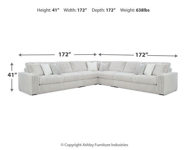 Stupendous 5-Piece Sectional with Ottoman