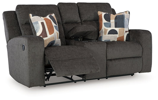 Kanlow DBL Rec Loveseat w/Console